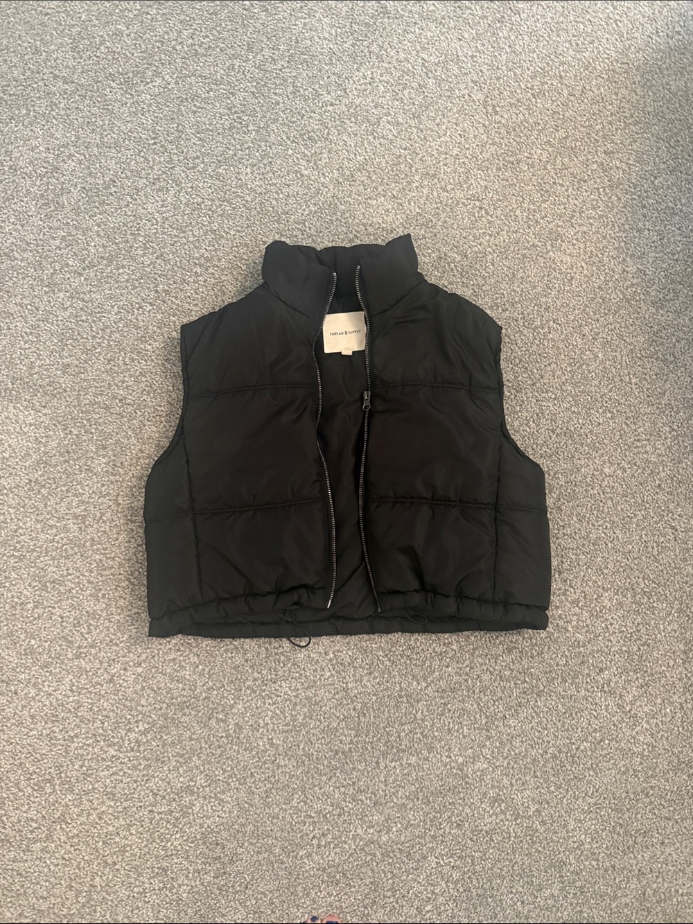 Crewcuts Black Cropped Puffer Vest